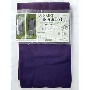 Vtg Penney's Purple Wool Blend Fabric Skirt in a Jiffy NEW